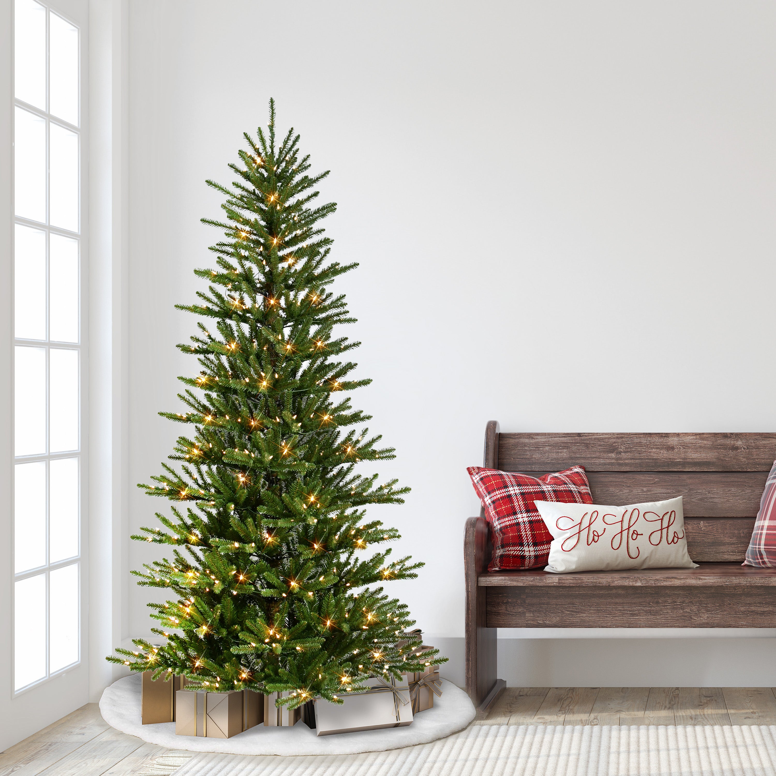 6.5ft Pre-Lit Mountain View Spruce Tree